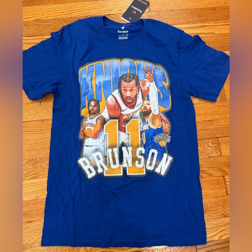 Fanatics Men’s Jalen Brunson Knicks T Shirt Size Small New With Tags